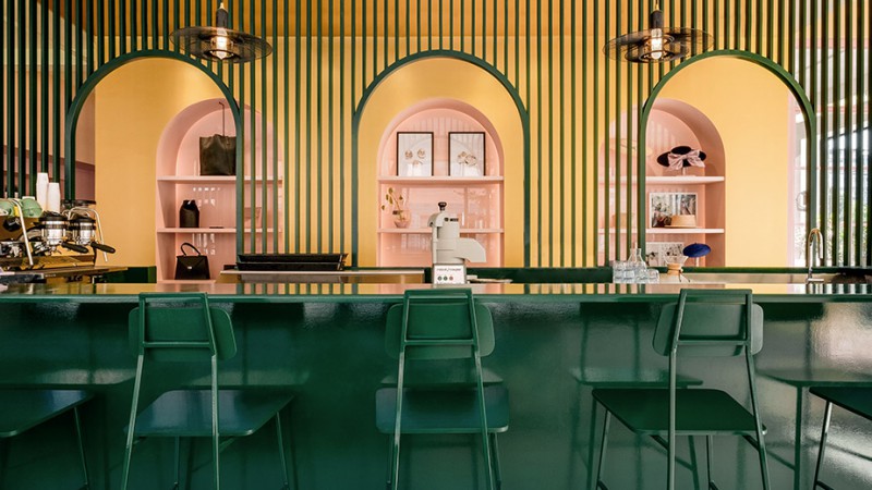 Triple Threat Pastel Rita工作室咖啡馆,加拿大蒙特利尔,Appareil Architecture