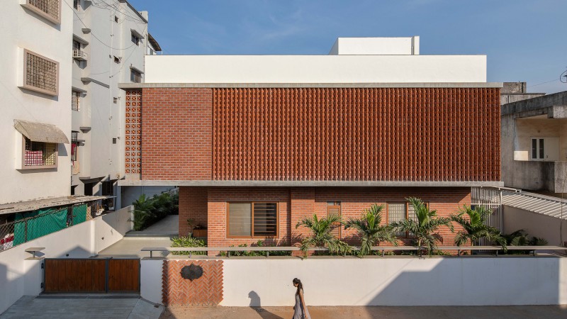 Brick Screen住宅,印度,MS DESIGN STUDIO