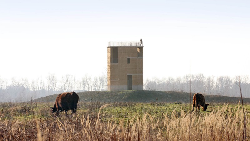 Negenoord 观察塔,比利时,De Gouden Liniaal Architecten