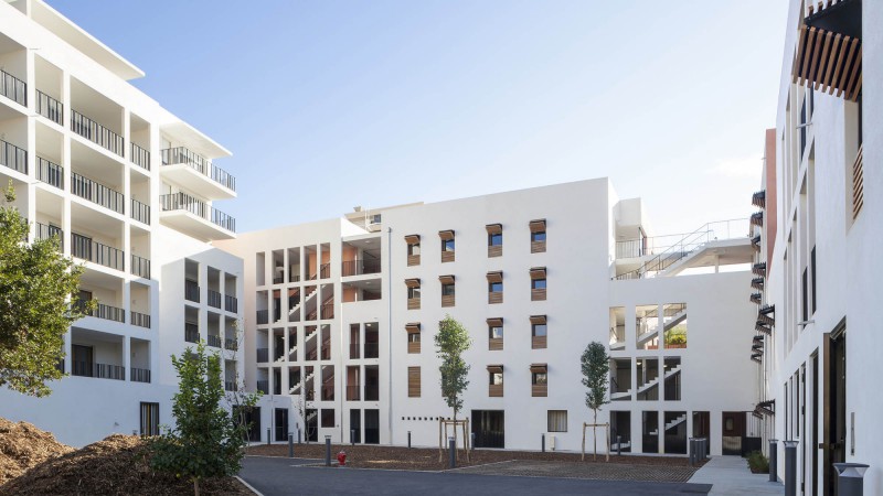 Antibes 的58套福利住房,法国,Atelier PIROLLET architectes