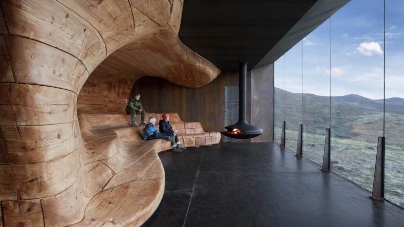 Tverrfjellhytta驯鹿观察亭，挪威， Snøhetta