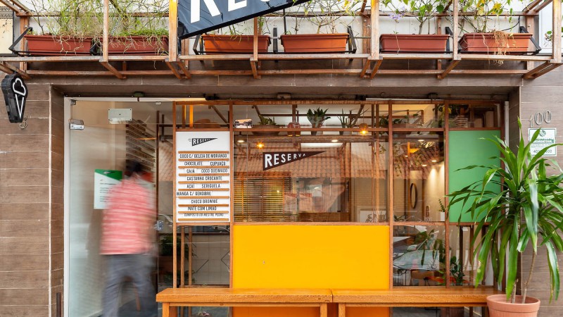 Reserva冰激凌店，巴西，PORO Arquitetura