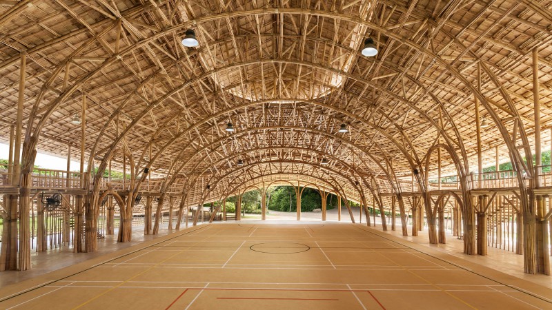 Panyaden 国际学校竹制体育馆，泰国，Chiangmai Life Construction