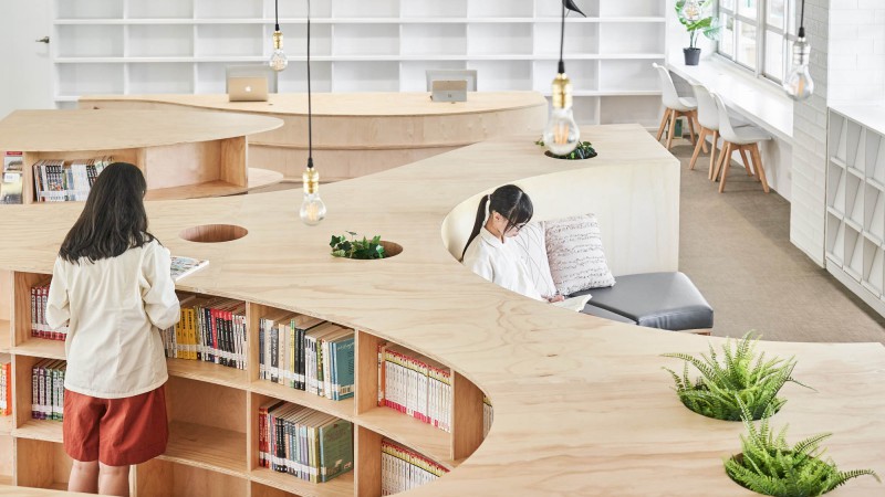 Lishin小学图书馆，台湾， TALI DESIGN