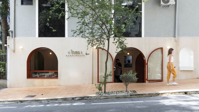 Kez Bagel 商店，巴西，  Marina Portolano Arquitetura