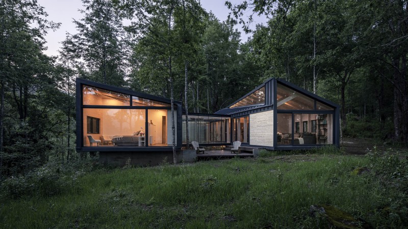 森林小屋，智利，Triangular