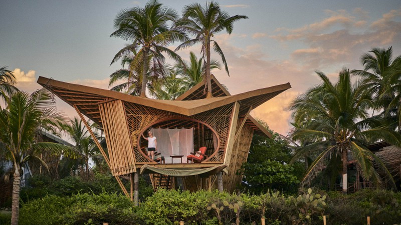Playa Viva的竹子树屋 ，墨西哥， Atelier Nomadic