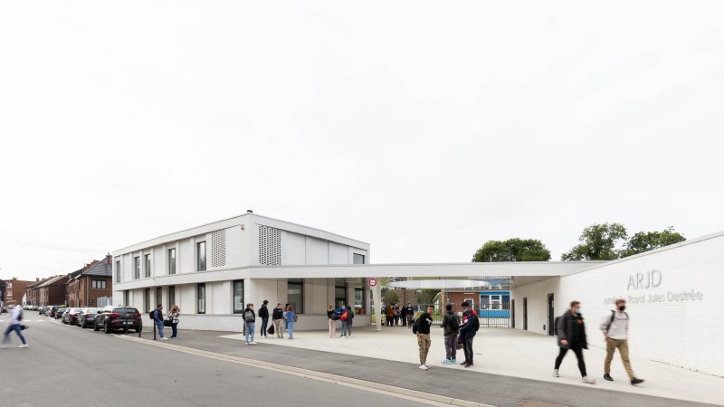 Marcinelle II 学校，比利时，OPEN ARCHITECTES + LT2A