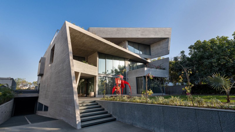 Beton Brut 住宅，印度，The Grid Architects