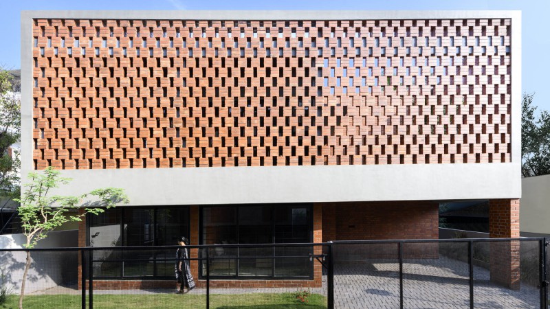 Brick Lattice 之家，印度，Srijit Srinivas Architects