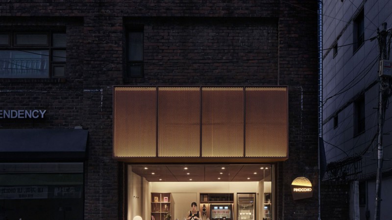 PINOCCHIO 冰淇淋和咖啡店，韩国， WARP AND WOOF