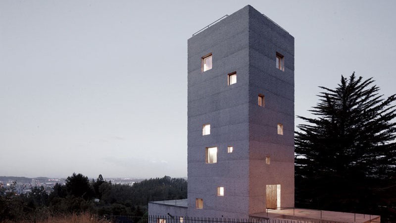 Cien 之家，智利，Pezo von Ellrichshausen