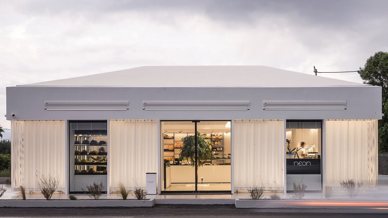 霓虹面包店和咖啡店 ，希腊， Studio 2Pi Architecture