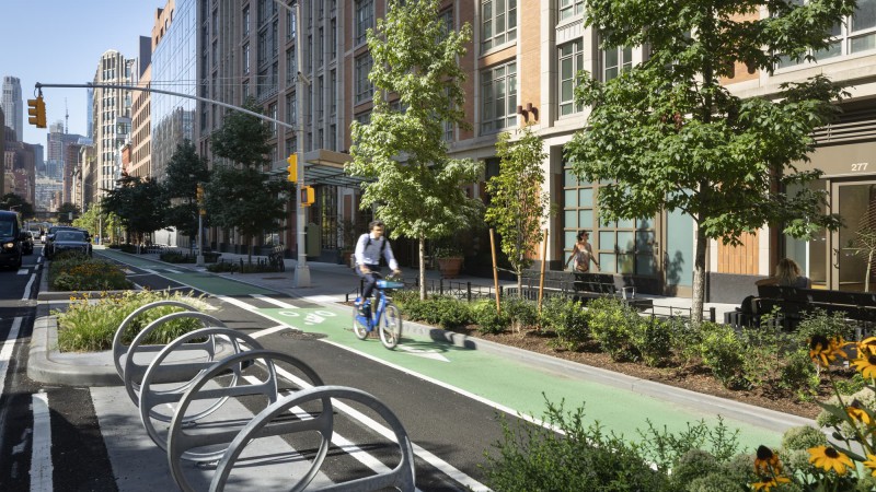 哈德逊广场街景总体规划 ，纽约，MNLA