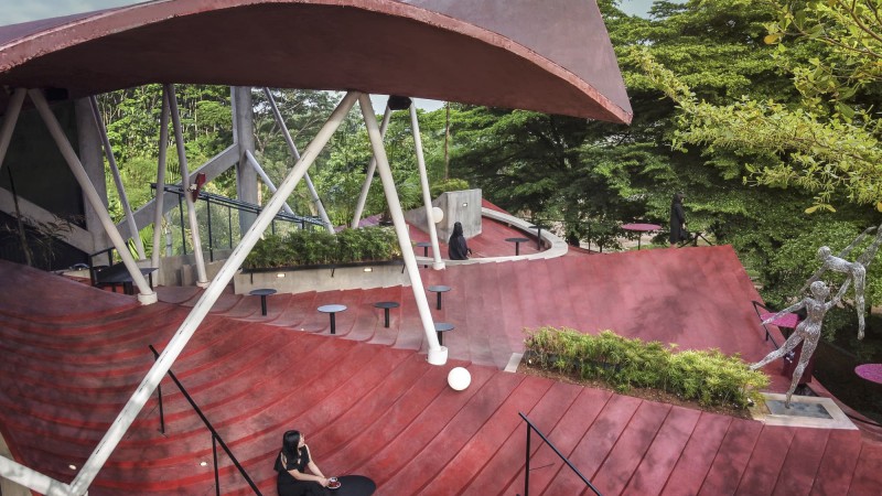 Tanatap Canopy 花园咖啡厅和餐厅 ，印度尼西亚，RAD+ar
