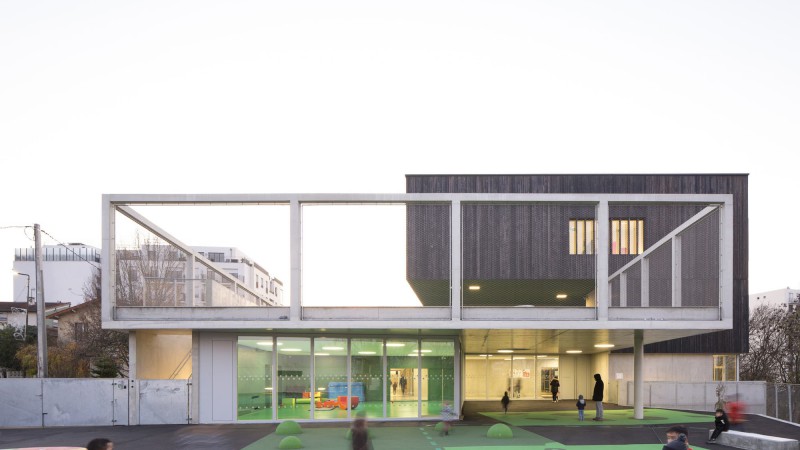 Simone Veil Group of Schools in Villejuif ，法国， Dominique Coulon & associés