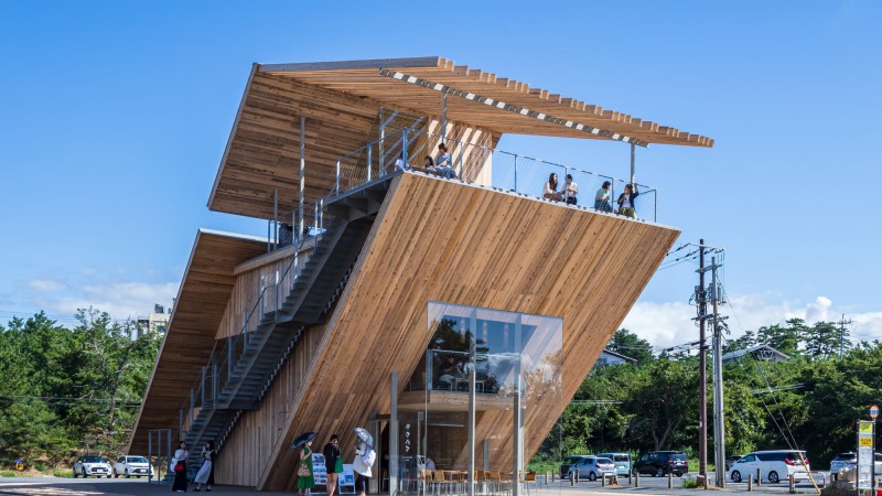 Tottori Takahama Café ，日本， Kengo Kuma & Associates